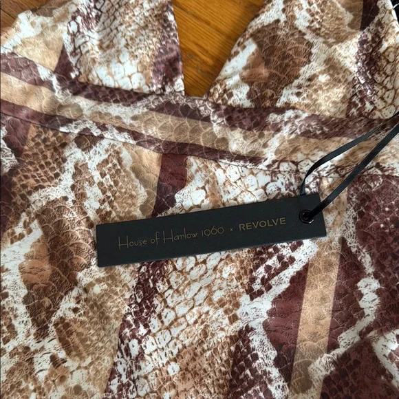 House of Harlow revolve 1960 Snake Print One Piece